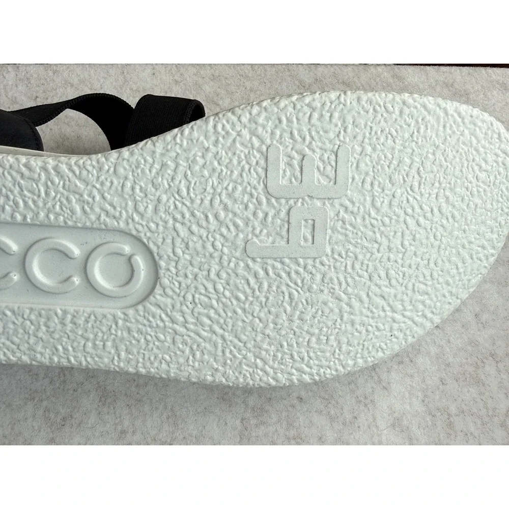 NEW ECCO Flowt W Black Strappy Elastic Sandals 27364302001 Womens EU 39 US 8-8.5